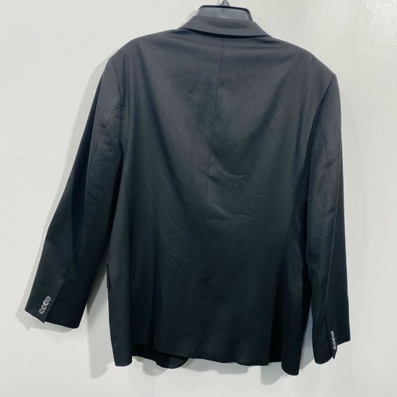 Express Mens Blazer suit Coat size 44R Black Stretch Wool Blend 2 Button - Picture 7 of 8